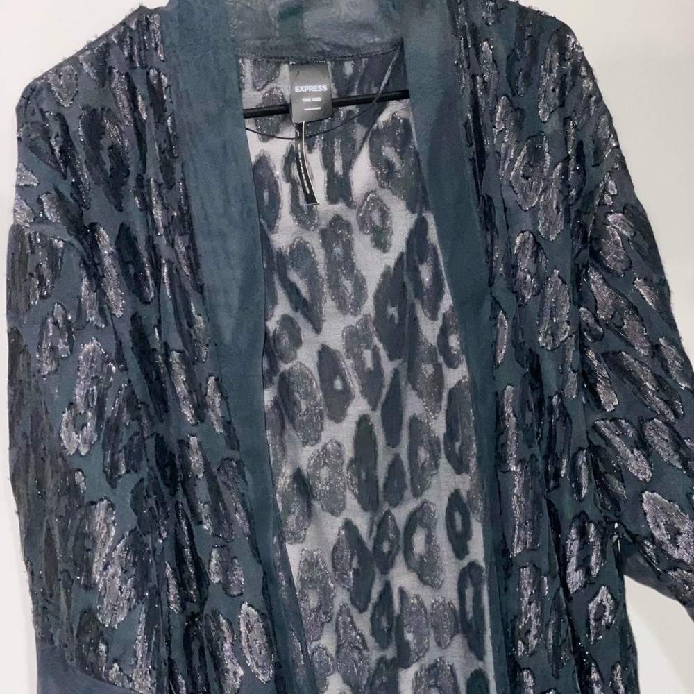 Express Leopard Jacquard Cover-Up - Picture 7 of 9